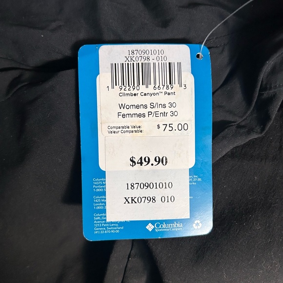 Brand new Columbia climber canyon pants size S - Picture 4 of 4